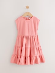 Pink Seersucker Jersey 100% Cotton Dress - Image 1 of 1