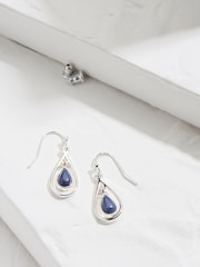 FatFace Navy Tear Drop Earrings - Image 3 of 4