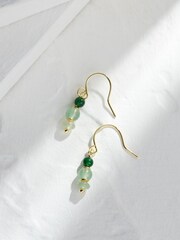 Pendientes largos con tres piedras de FatFace - Imagen 2 de 2