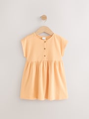 Orange Jersey Seersucker 100% Cotton Dress - Image 1 of 1