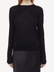 Joseph Black Round Neck Cashair Cashmere Jumper - Image 3 of 4
