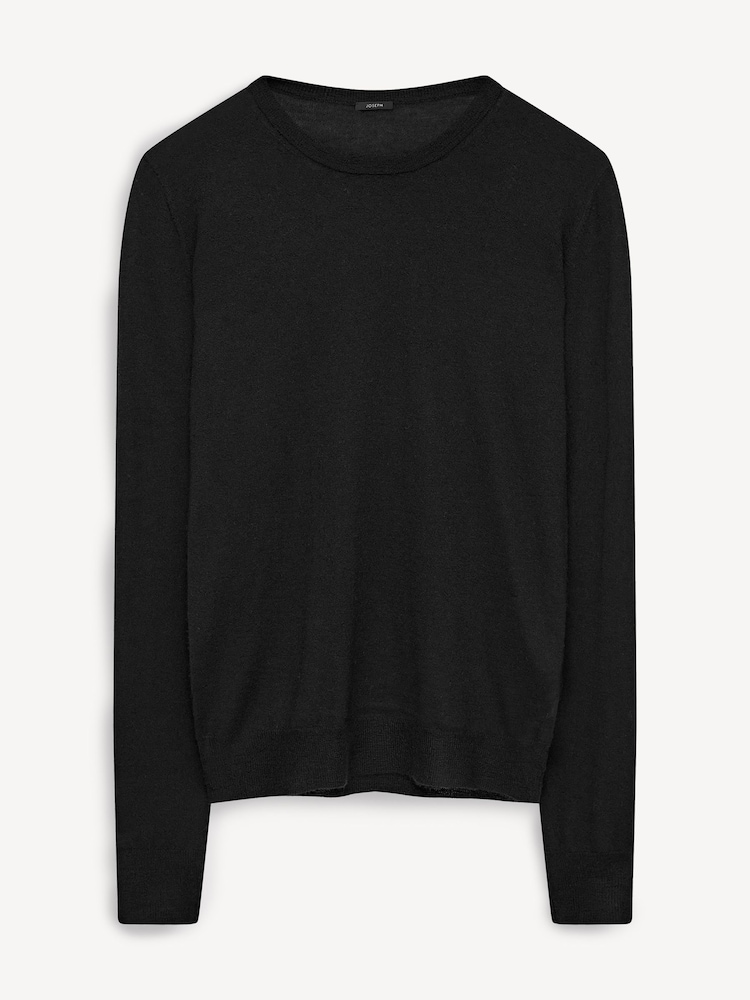 Joseph Black Round Neck Cashair Cashmere Jumper - Image 4 of 4