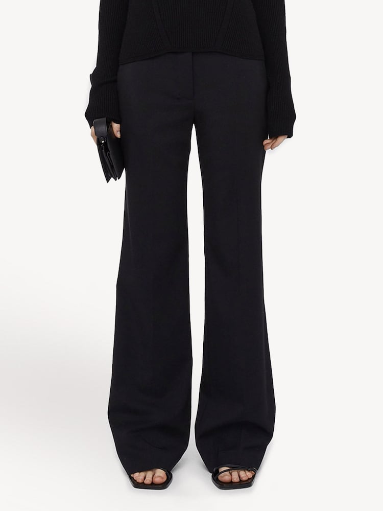 Joseph Black Morissey Comfort Wide Leg Trousers - Image 1 of 4