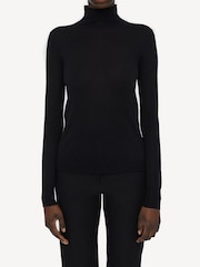 Joseph Black Cashmere High Neck Jumper - Image 4 of 6