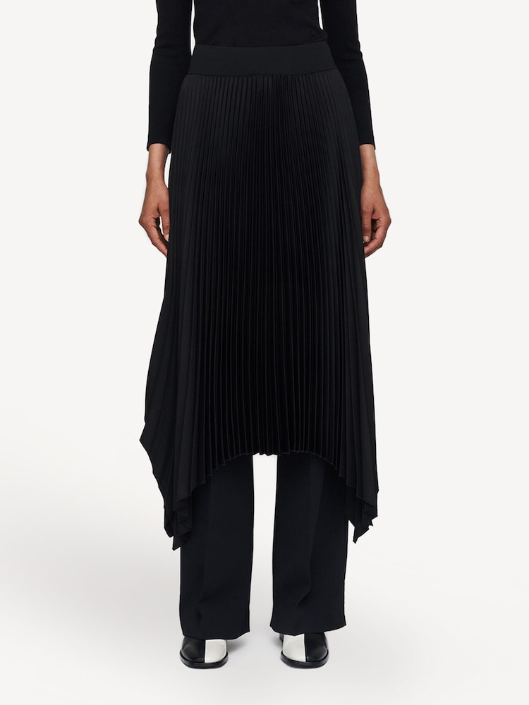 Joseph Black Knit Weave Plissé Ade Skirt - Image 1 of 4