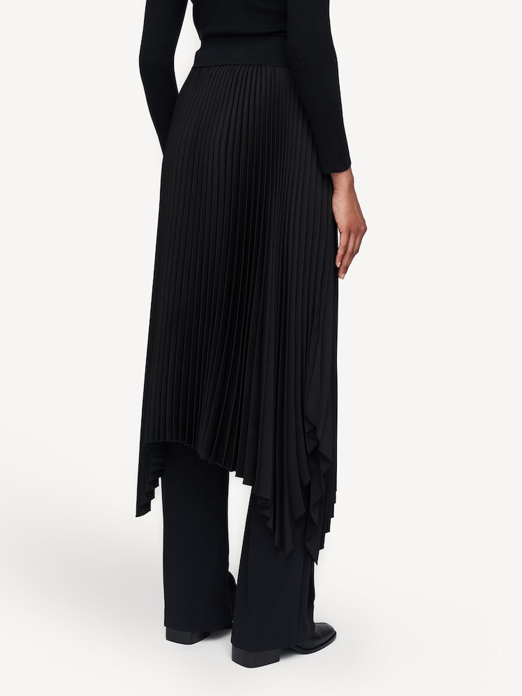 Joseph Black Knit Weave Plissé Ade Skirt - Image 2 of 4