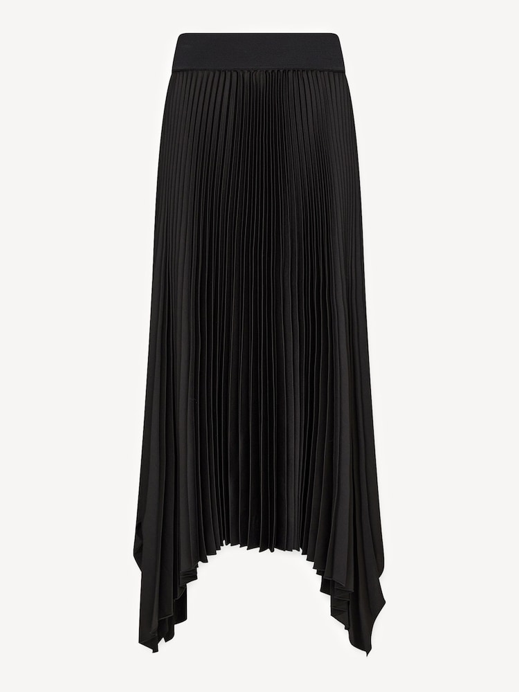 Joseph Black Knit Weave Plissé Ade Skirt - Image 4 of 4
