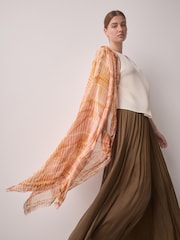 Pink Tonal Brushstroke Lightweight Containing Silk Scarf - Image 1 of 8
