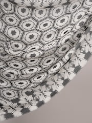 Black & White Ikat Lightweight Containing Silk Scarf - Image 6 of 9