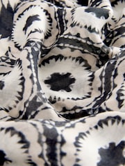 Black & White Ikat Lightweight Containing Silk Scarf - Image 8 of 9