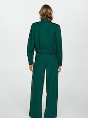 Mango Brown Lyocell Jacket With Pockets - Image 2 of 7