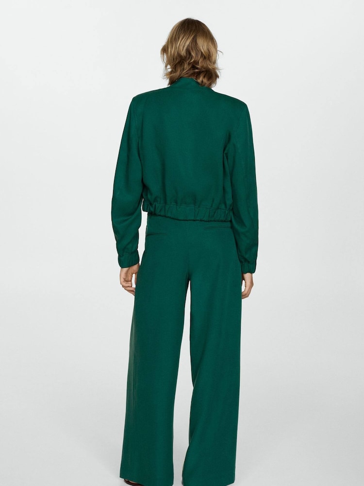 Mango Brown Lyocell Jacket With Pockets - Image 2 of 7