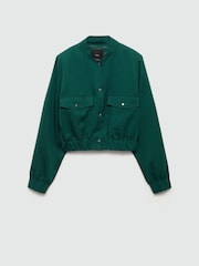 Mango Brown Lyocell Jacket With Pockets - Image 6 of 7