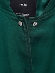 Mango Brown Lyocell Jacket With Pockets - Image 7 of 7