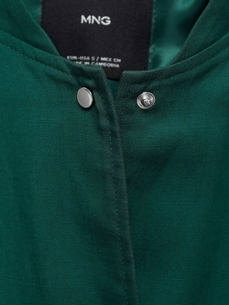 Mango Brown Lyocell Jacket With Pockets - Image 7 of 7