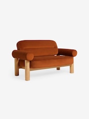 MADE.COM Velvet Cinnamon Orange Maxton 2 Seater Sofa - Image 6 of 7