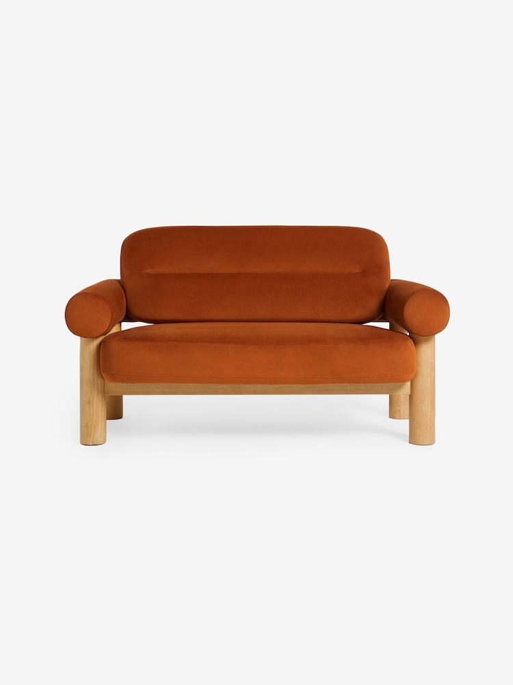 MADE.COM Velvet Cinnamon Orange Maxton 2 Seater Sofa - Image 7 of 7