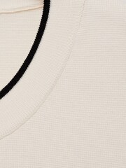 Mango Cream Contrast Trim Sweater - Image 7 of 7