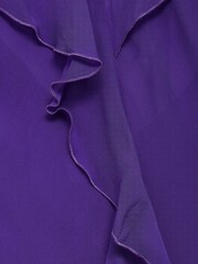 Mango Purple Purple Frilled Maxi Dress - Image 7 of 7