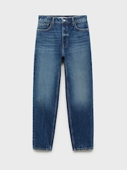 Mango Blue Mom Slim Fit High Waist 100% Cotton Jeans - Image 8 of 10