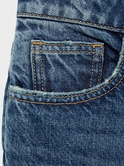 Mango Blue Mom Slim Fit High Waist 100% Cotton Jeans - Image 9 of 10