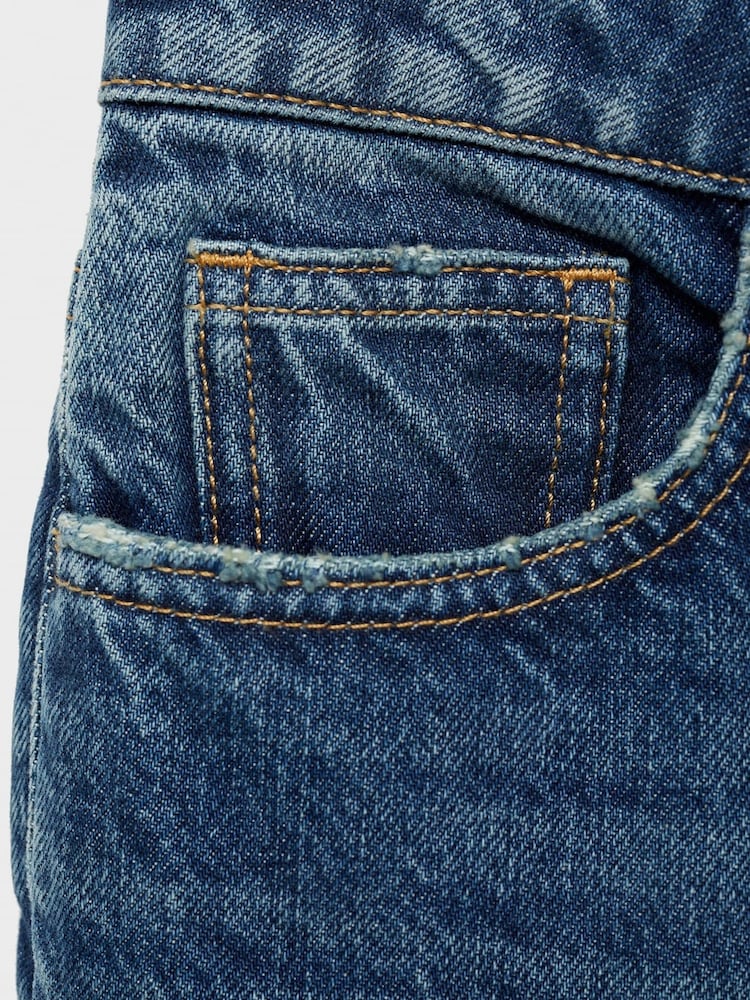 Mango Blue Mom Slim Fit High Waist 100% Cotton Jeans - Image 9 of 10