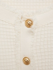 Mango Cream Gold Button Cardigan - Image 6 of 6