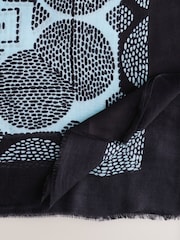 Blue Polka Lightweight Containing Silk Scarf - Image 10 of 10