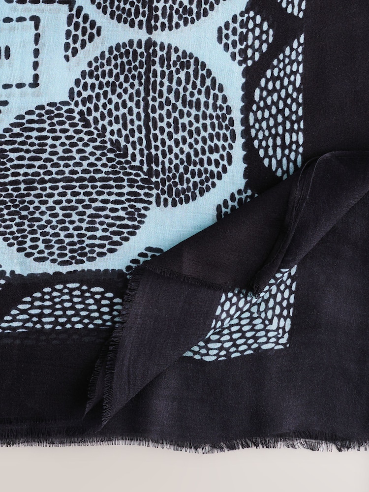 Blue Polka Lightweight Containing Silk Scarf - Image 10 of 10