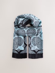 Blue Polka Lightweight Containing Silk Scarf - Image 8 of 10