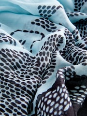 Blue Polka Lightweight Containing Silk Scarf - Image 9 of 10