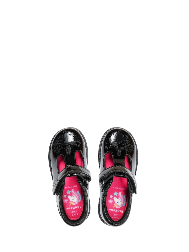 Toezone Girls Elevate School With Ellie Unicorn Black Shoes - Image 2 of 5
