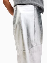 Allsaints Silver Renai Pencil Skirt - Image 3 of 9