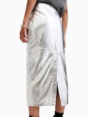 Allsaints Silver Renai Pencil Skirt - Image 6 of 9
