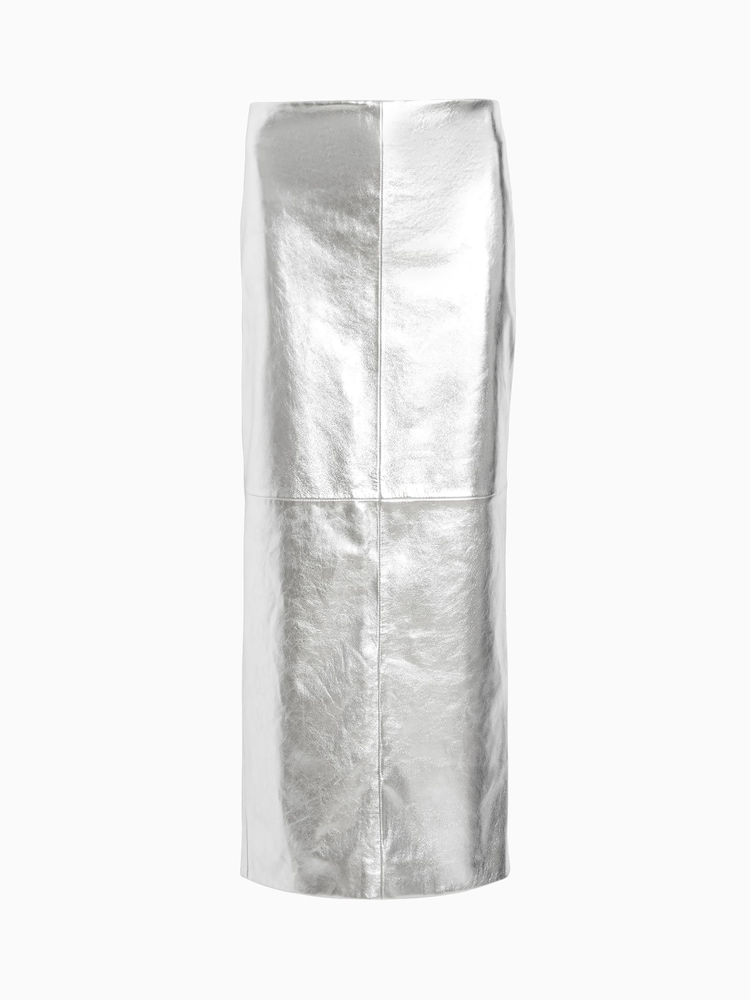 Allsaints Silver Renai Pencil Skirt - Image 9 of 9