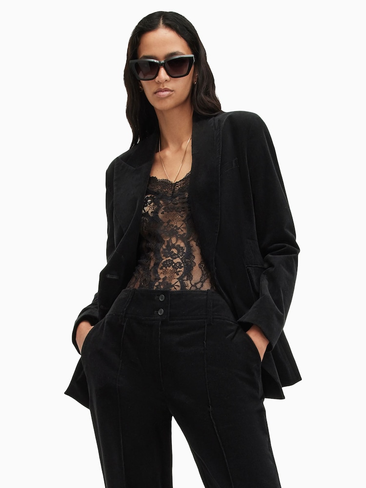 AllSaints Black Sevenh Cord Blazer - Image 1 of 10