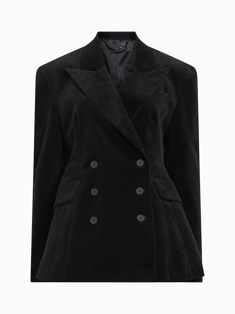 AllSaints Black Sevenh Cord Blazer - Image 10 of 10