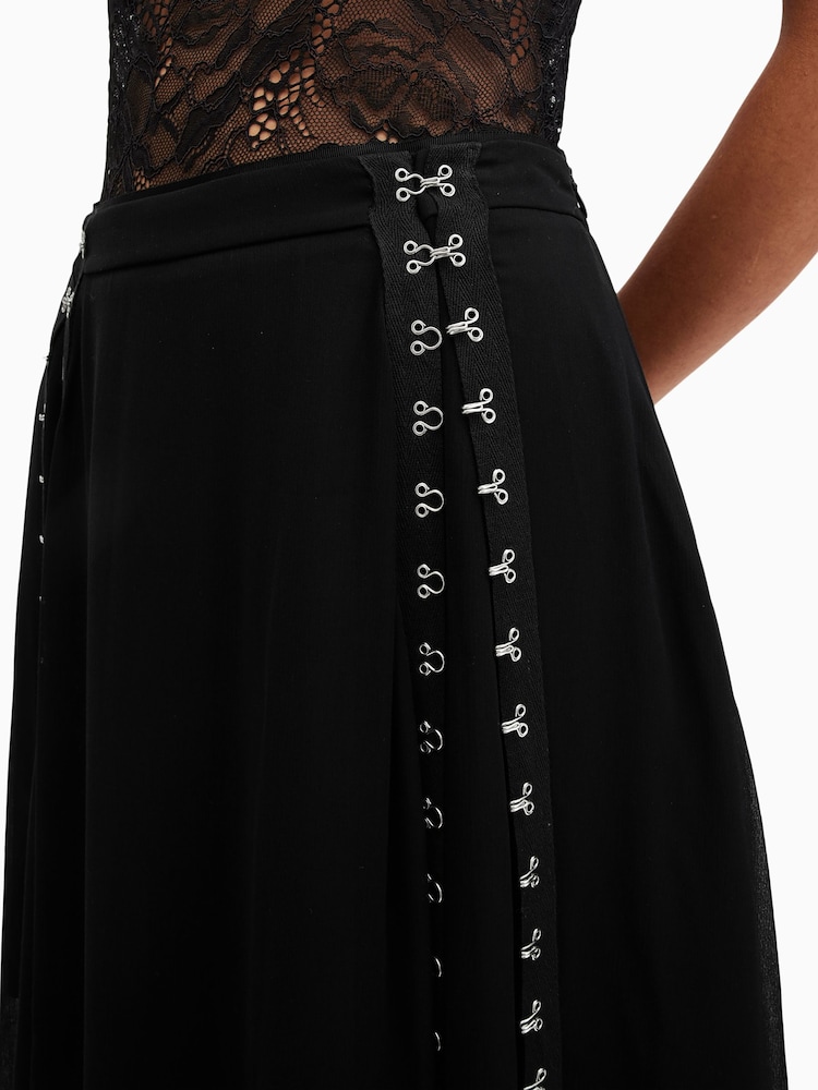 AllSaints Black Luna Skirt - Image 3 of 9