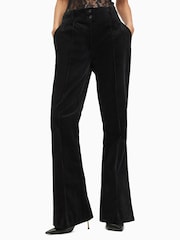 AllSaints Black Sevenh Corduroy Trousers - Image 1 of 8