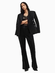 AllSaints Black Sevenh Corduroy Trousers - Image 3 of 8