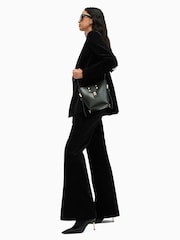 AllSaints Black Sevenh Corduroy Trousers - Image 4 of 8