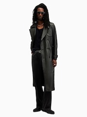 AllSaints Black Neo Trench Coat - Image 1 of 6