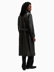 AllSaints Black Neo Trench Coat - Image 5 of 6