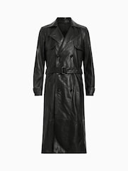 AllSaints Black Neo Trench Coat - Image 6 of 6