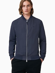 AllSaints Blue Ink Bassett Bomber Jacket - Image 5 of 8