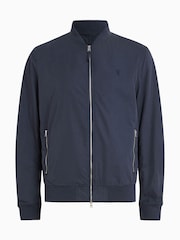 AllSaints Blue Ink Bassett Bomber Jacket - Image 7 of 8