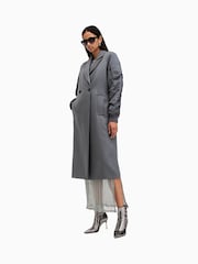 AllSaints Grey Paulah Coat - Image 5 of 7