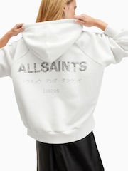 AllSaints White Talon Underground Hoodie - Image 3 of 8
