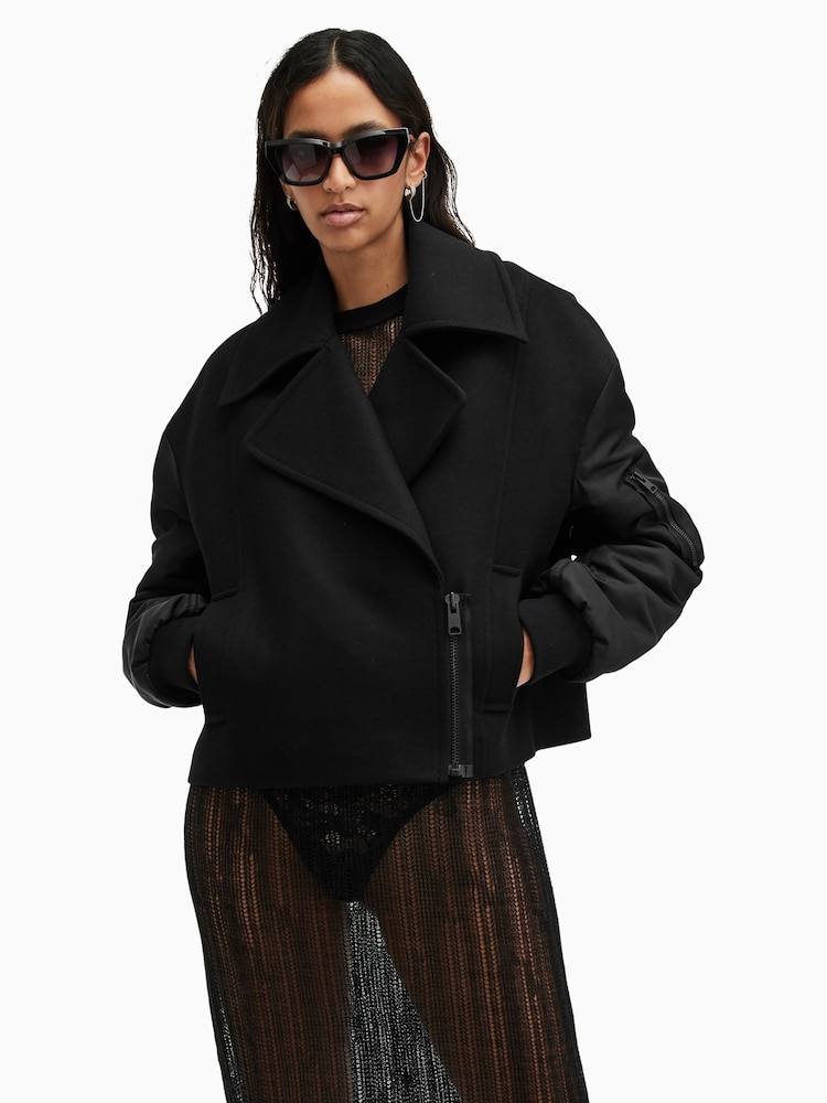 AllSaints Black Orla Jacket - Image 2 of 8