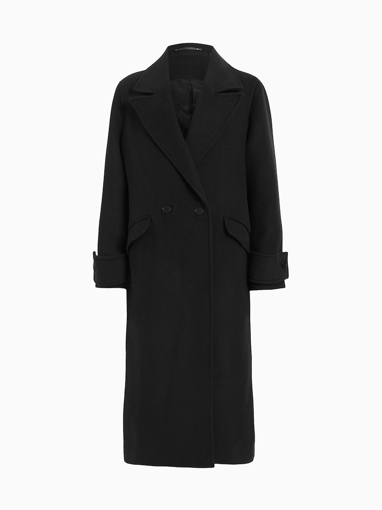 AllSaints Black Mabel Coat - Image 7 of 7